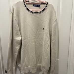 Nautica Men's Off-White Crewneck Sweater